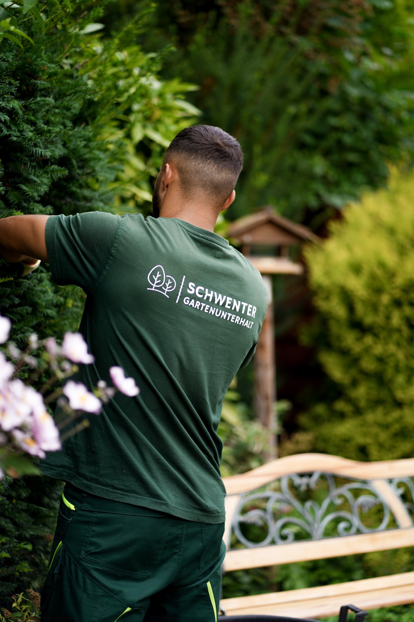 Sorgfältige Pflanzenpflege durch Schwenter Gartenunterhalt